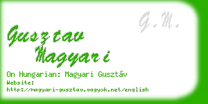 gusztav magyari business card