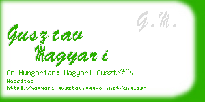 gusztav magyari business card